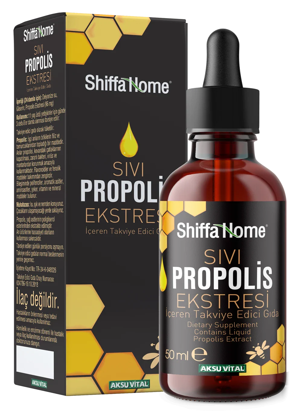Sıvı Propolis Ekstresi 50 ml – Damla Formunda Doğal Propolis Takviye Edici Gıda