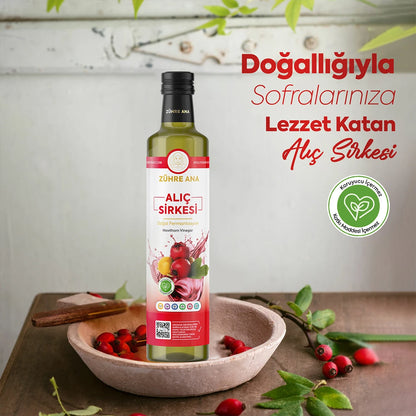 Zühre Ana Alıç Sirkesi – Doğal Fermantasyon Katkısız Alıç Sirkesi | Salata, İçecek ve Tarifler İçin