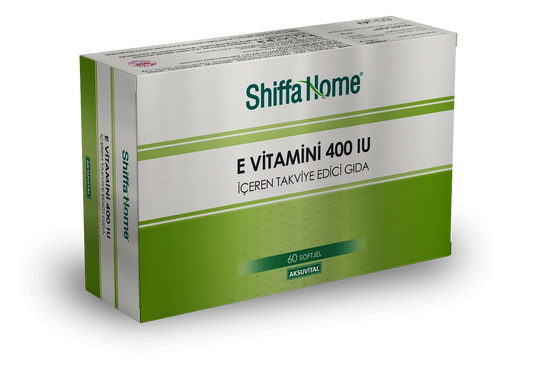 Shiffa Home E Vitamini 400 IU 700 mg 60 Softjel – Alfa Tokoferol Takviye Edici Gıda