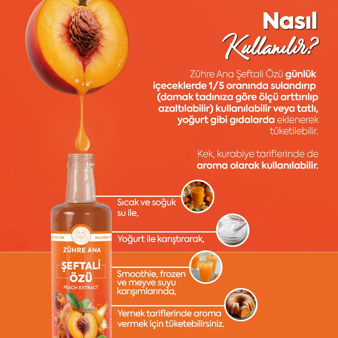 Zühre Ana Şeftali Özü %100 Doğal – Konsantre Şeftali Ekstresi | Katkısız & Seyreltilerek Kullanılır 3