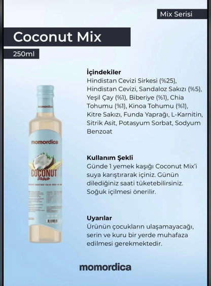 Coconut Mix 250ml – Hindistan Cevizi, Chia, Kinoa ve Yeşil Çay İçeren Bitkisel Karışım 3