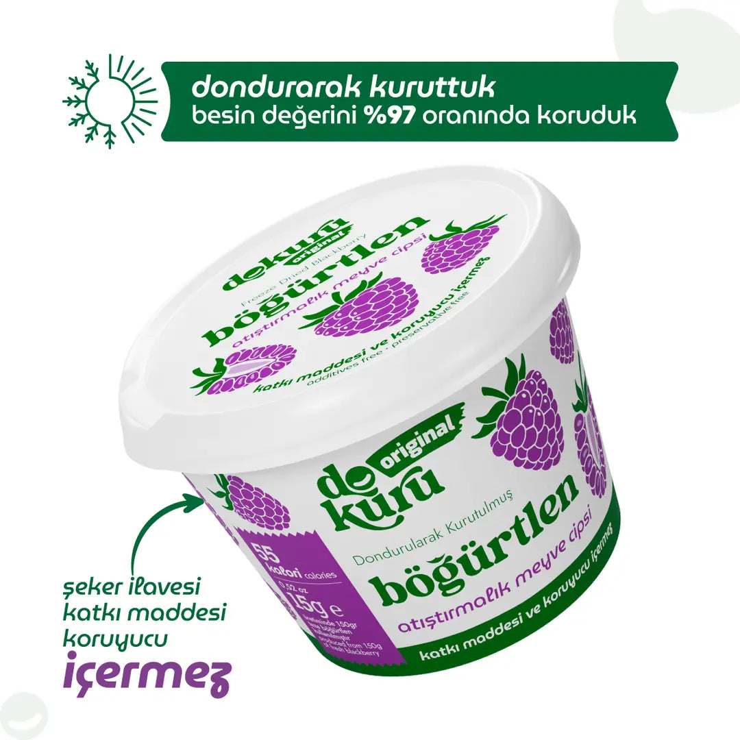 Dokuru Böğürtlen Cipsi 20 gr – %100 Doğal Freeze Dry Böğürtlen, Katkısız Sağlıklı Atıştırmalık 3