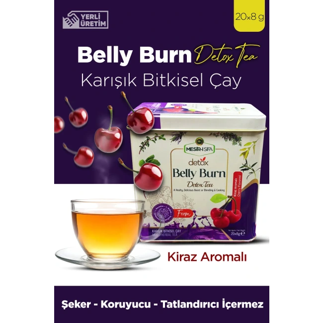 Belly Burn Detox Çayı 8gr 20'li Doğal Içerikli Detoks Tea