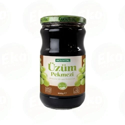 Aksuvital Üzüm Pekmezi 800 gr – %100 Doğal, Katkısız, Şekersiz Üzüm Pekmezi