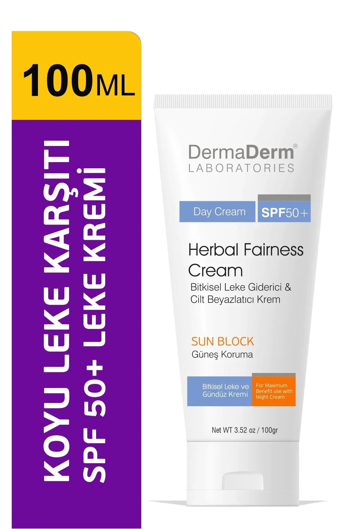 DermaDerm Bitkisel Krem Spf+50 Gündüz Kremi 2