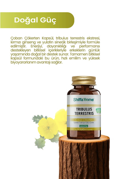Shiffa Home Tribulus Terrestris (Çoban Çökerten) Kapsül – 60 Kapsül Bitkisel Takviye Edici Gıda 4