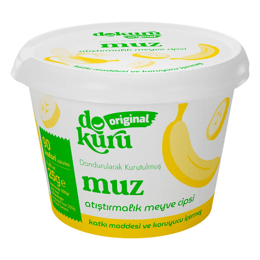 Dokuru Muz Cipsi 30 gr – %100 Doğal Freeze Dry Muz, Katkısız Sağlıklı Atıştırmalık