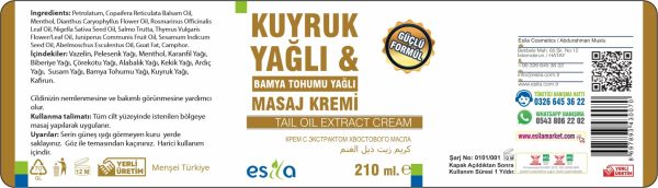 Kuyruk Yağlı Bamya Tohumu Yağlı Masaj Kremi 2