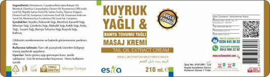 Kuyruk Yağlı Bamya Tohumu Yağlı Masaj Kremi 2