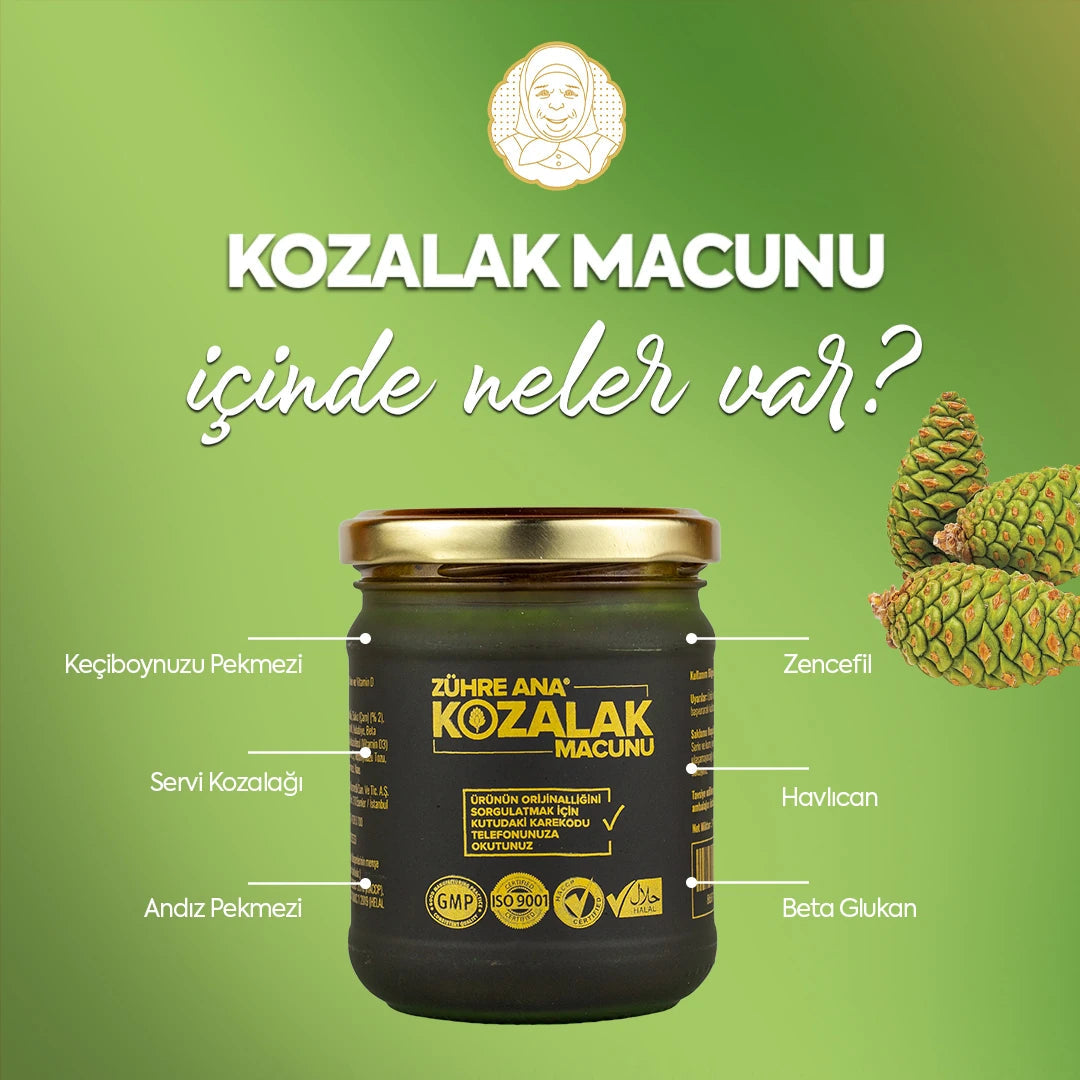 Zühre Ana Kozalak Macunu – Servi Kozalağı İçeren Bitkisel Karışım | Bağışıklık Destekleyici Pekmezli Macun 2