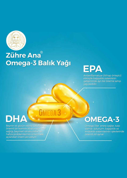 Zühre Ana Omega 3 Balık Yağı - 200 Kapsül 3