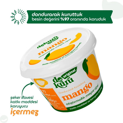 Dokuru Mango Cipsi 20 gr – %100 Doğal Freeze Dry Kuru Meyve, Katkısız Atıştırmalık 3