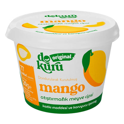 Dokuru Mango Cipsi 20 gr – %100 Doğal Freeze Dry Kuru Meyve, Katkısız Atıştırmalık