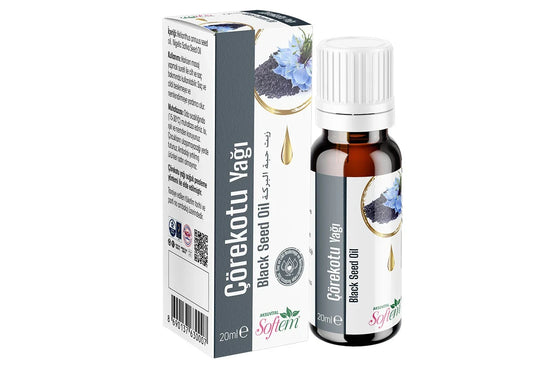 Softem Çörekotu Yağı 20 ml – Soğuk Sıkım Nigella Sativa Yağı | Cilt & Saç Bakım Yağı, Bitkisel Yağ