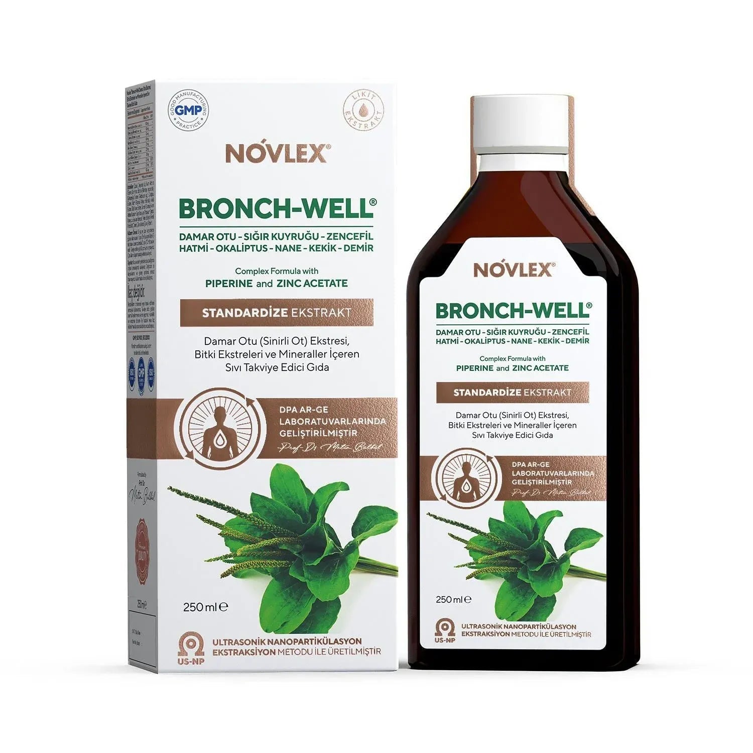 Novlex Bronch-Well Damar Otu Sığır Kuyruğu Zencefil Hatmi okaliptüs Nane Kekik Demir