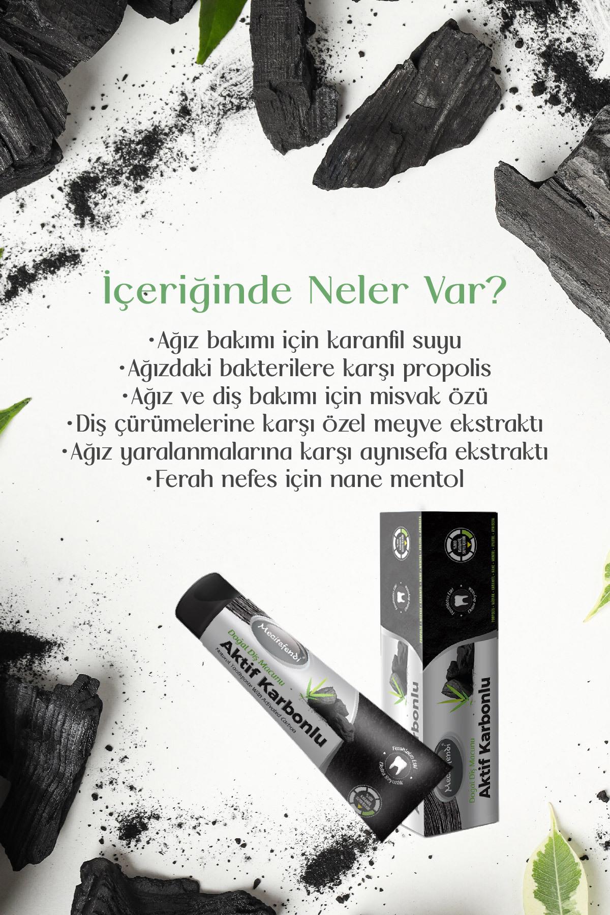Mecitefendi Aktif Karbonlu Doğal Diş Macunu 2