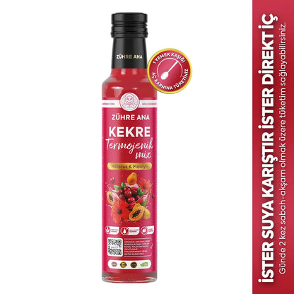 Zühre Ana Kekre Termojenik Mix 250 ml – Bitkisel & Meyveli İçecek Konsantresi | L-Karnitin İçerikli