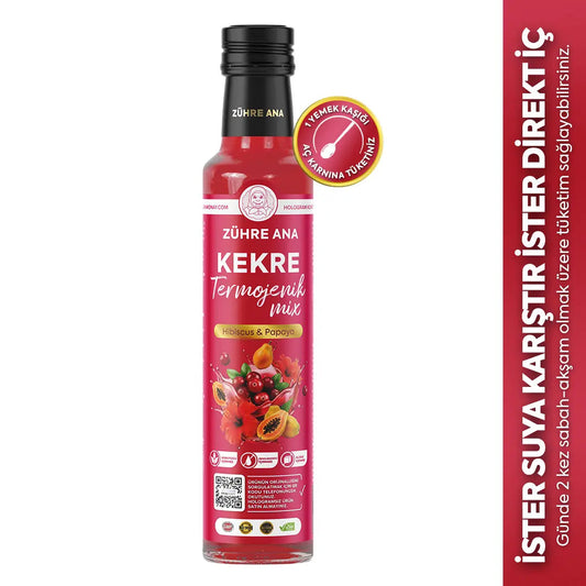 Zühre Ana Kekre Termojenik Mix 250 ml – Bitkisel & Meyveli İçecek Konsantresi | L-Karnitin İçerikli