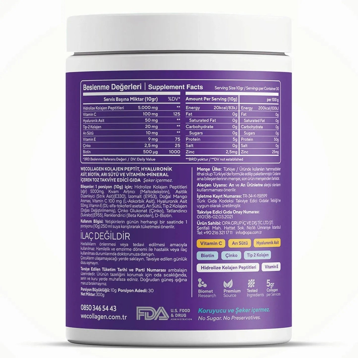 We Collagen Tip 1-2-3 Toz Kolajen 300gr 3