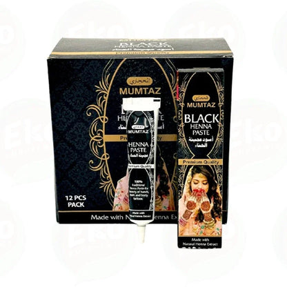 Mumtaz Siyah Kına Tüp 25 gr – El ve Vücut İçin Hazır Black Henna Paste | Kolay Uygulama Kalıcı Desen 3