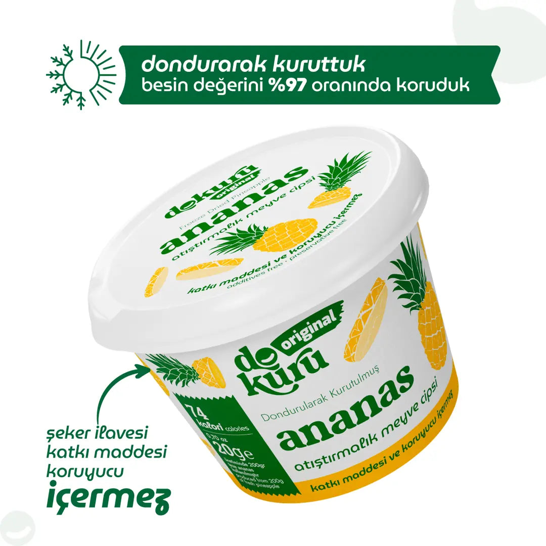 Dokuru Ananas Cipsi 20 gr – %100 Doğal Freeze Dry Ananas, Katkısız Sağlıklı Atıştırmalık 3
