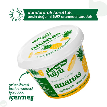 Dokuru Ananas Cipsi 20 gr – %100 Doğal Freeze Dry Ananas, Katkısız Sağlıklı Atıştırmalık 3