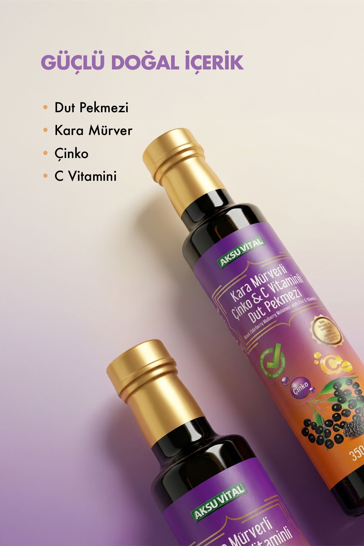 Aksuvital Kara Mürverli Dut Pekmezi