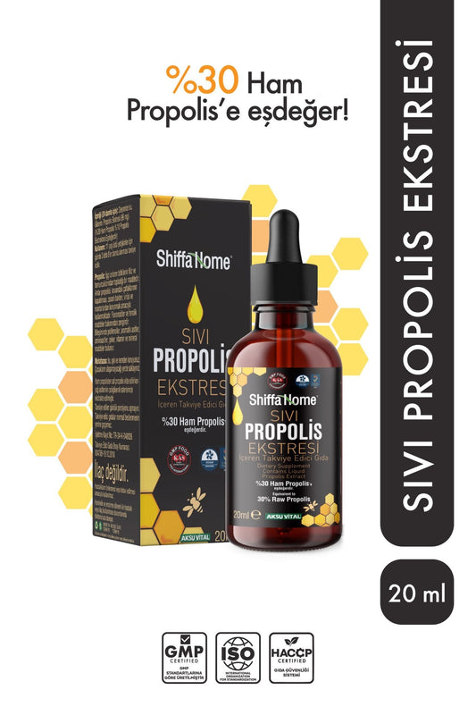 Shiffa Home Sıvı Propolis 20 ml – Propolis Ekstresi İçeren Sıvı Takviye | Şeker, Koruyucu ve Renklendirici İçermez