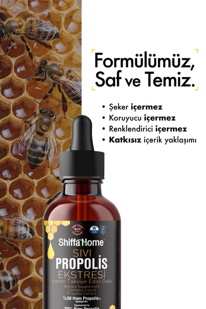Shiffa Home Sıvı Propolis 20 ml – Propolis Ekstresi İçeren Sıvı Takviye | Şeker, Koruyucu ve Renklendirici İçermez