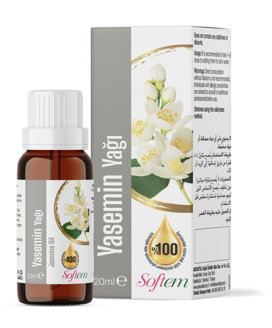 Softem Yasemin Yağı 20 ml – Yasemin Kokulu Bitkisel Bakım Yağı | Cilt Bakımı ve Aromaterapi Kullanımı